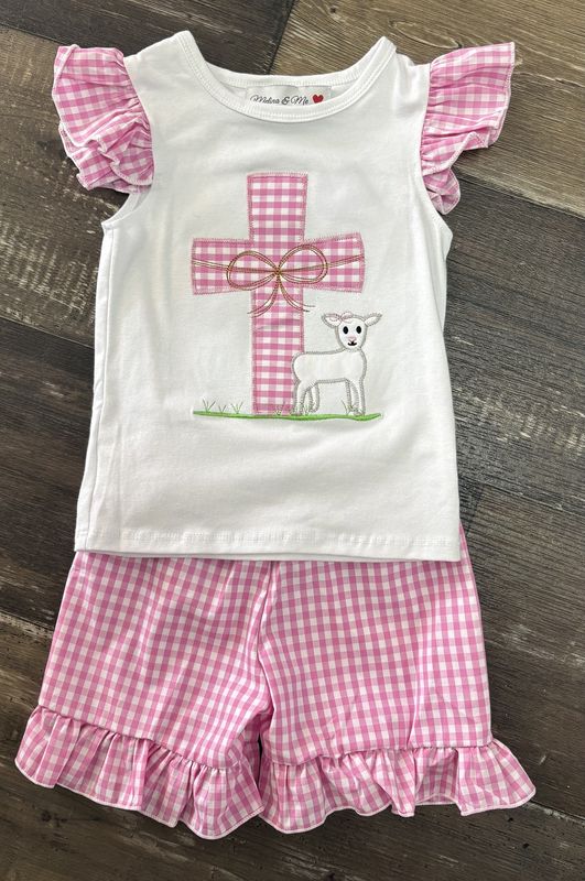 Lamb Cross Girls Set