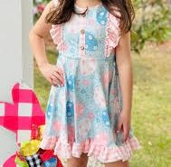 Easter Plaid Ruffle Twirl Dress