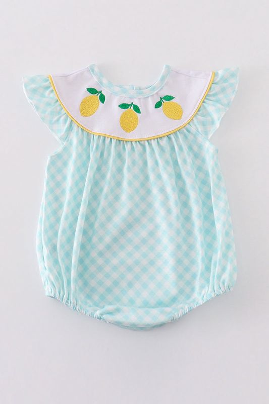 Mint Lemon Embroidery Bubble