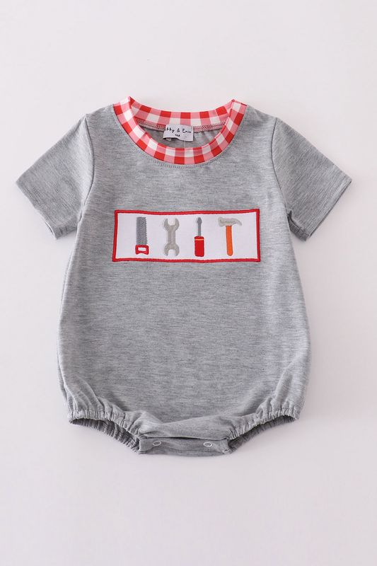 Grey Tool Embroidered Bubble