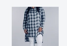 Plaid Long Sleeve Top