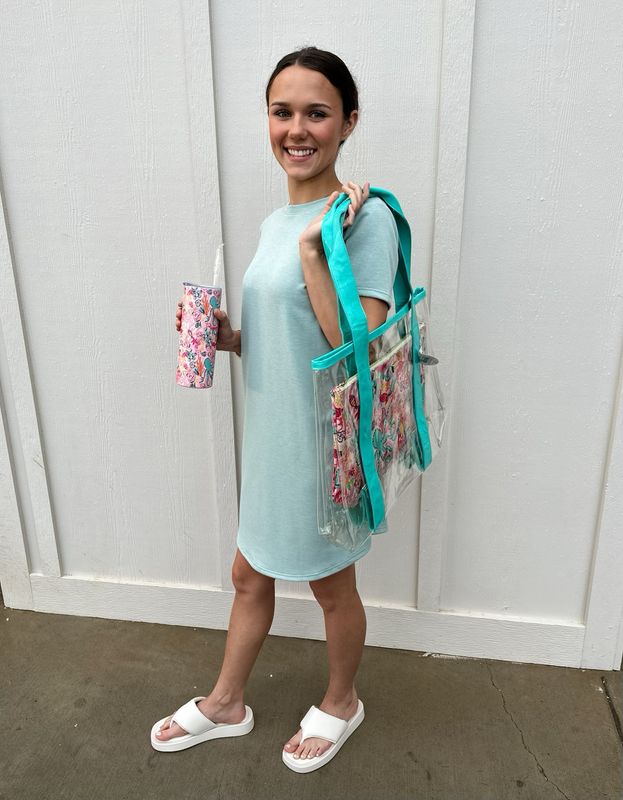 Seafoam French Terry Dress