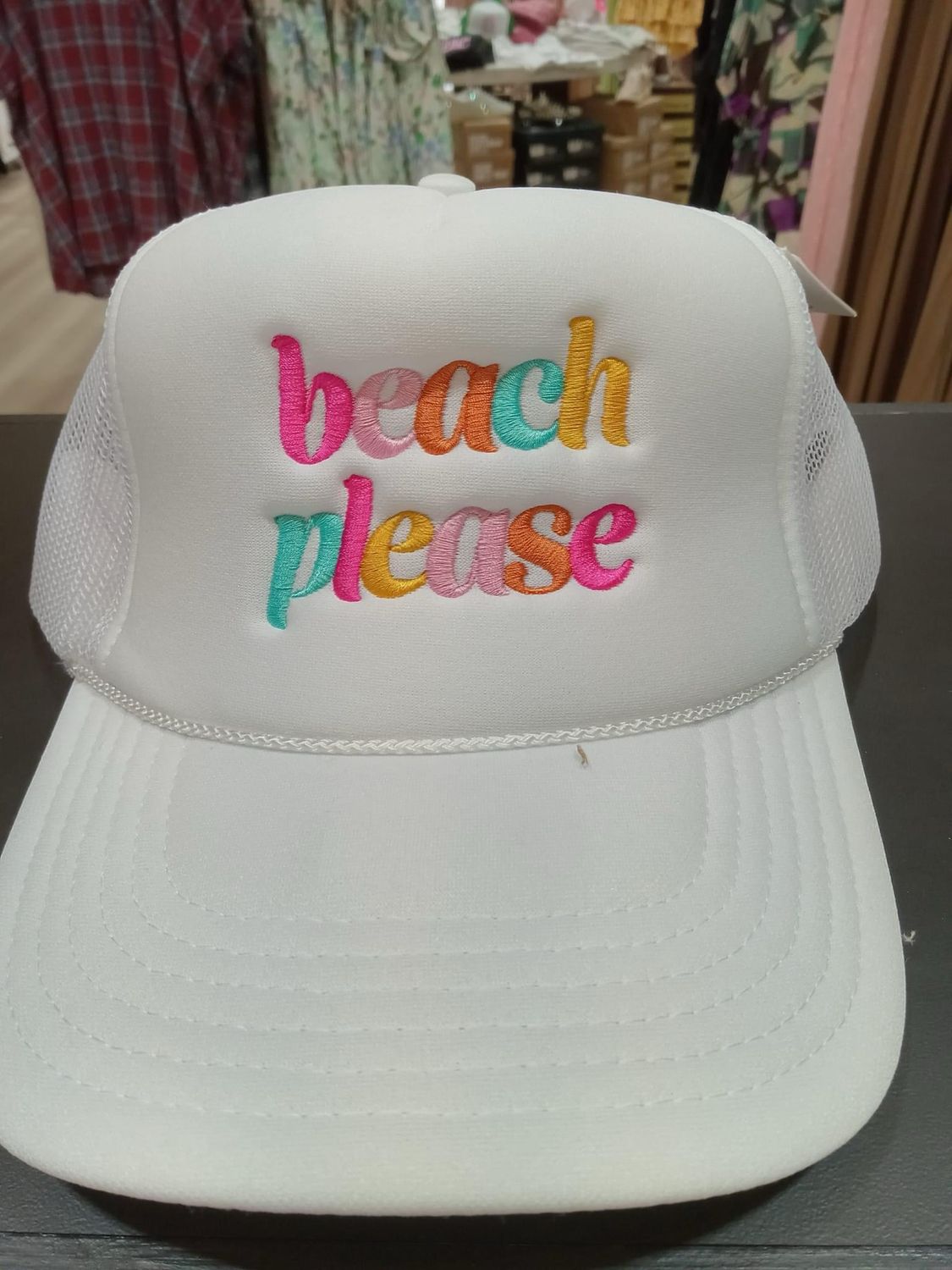 Trucker Hats, Style: Beach Please, Colour: White