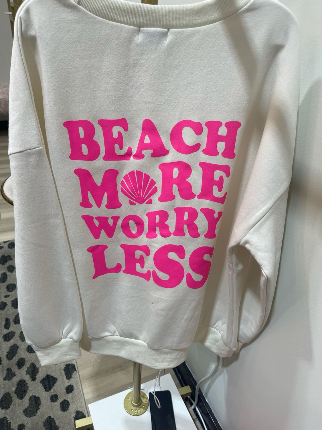 Beach More Worry Less Sweatshirts, Size: L