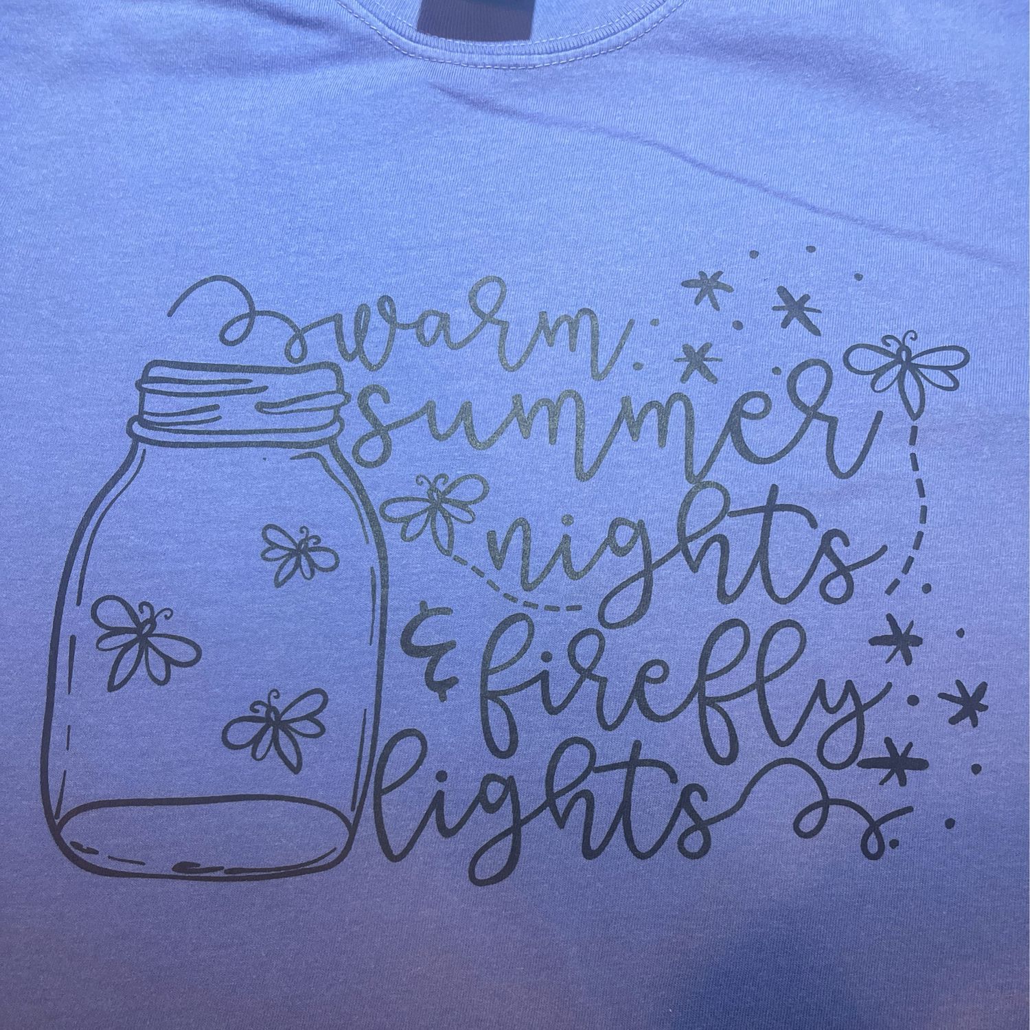 warm summer nights &amp; firefly nights T-Shirt, Size: S