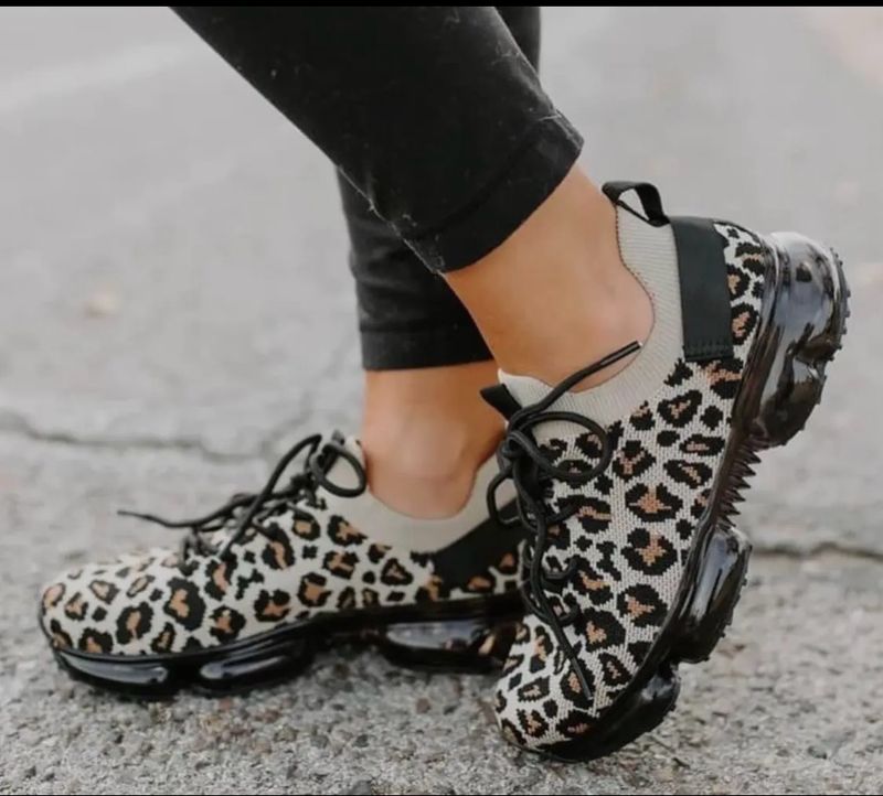 Leopard Mesh Sneakers