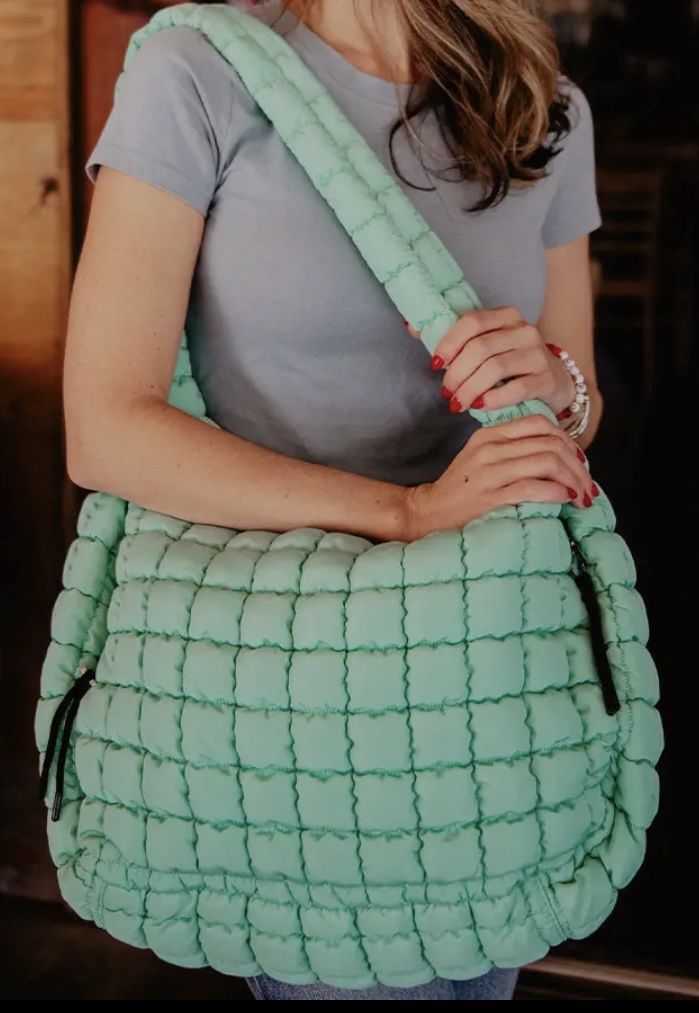 Quilted Hobo Tote Bag