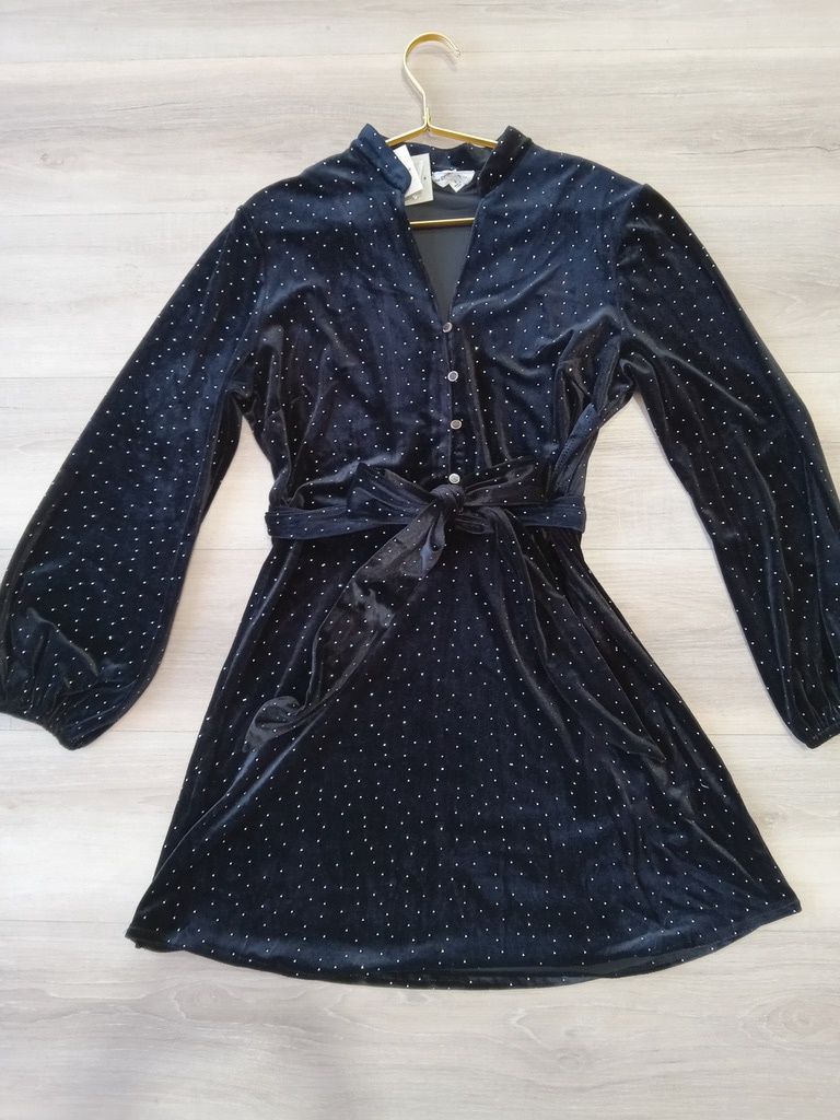 Black Rhinestone Dress