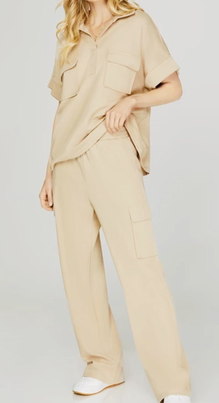 Tan Cargo Pants with Pockets
