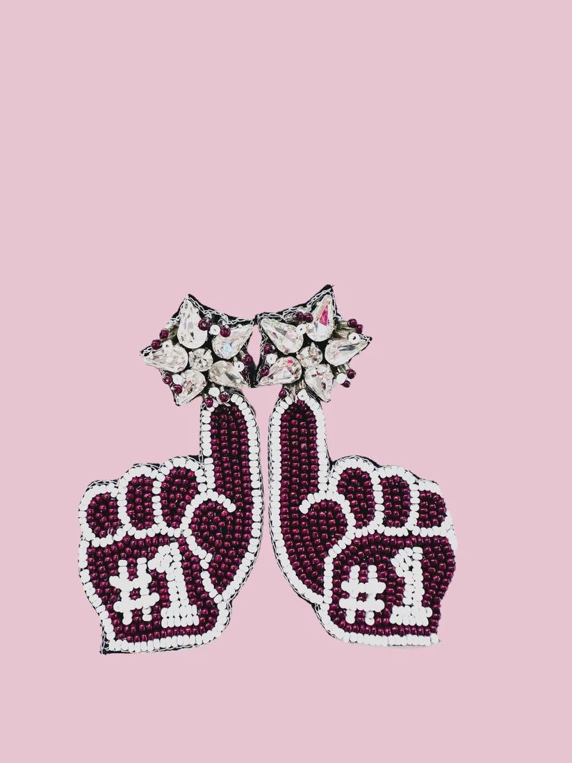 Beaded Earrings, Style: #1 Fan