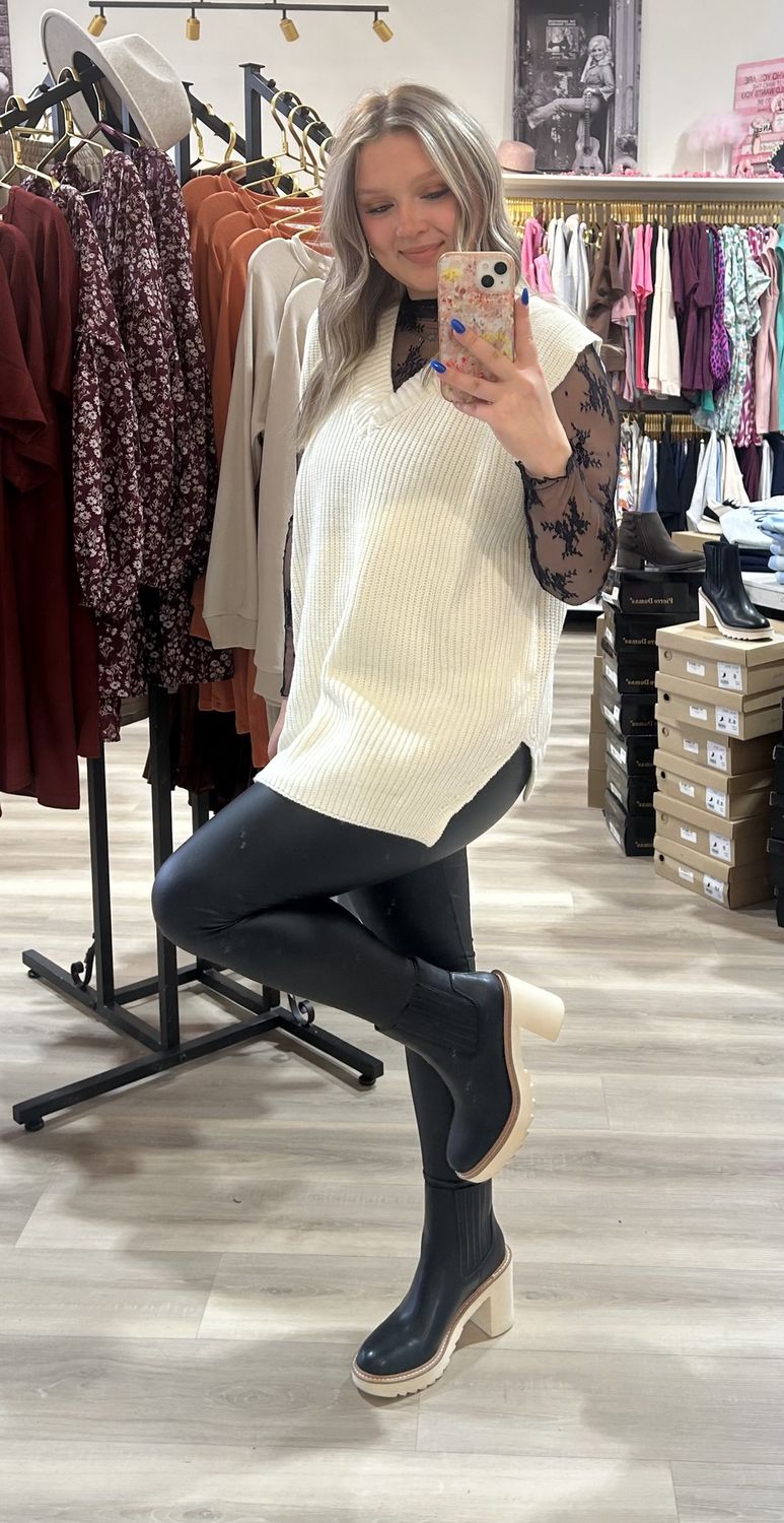 Black Faux Leggings