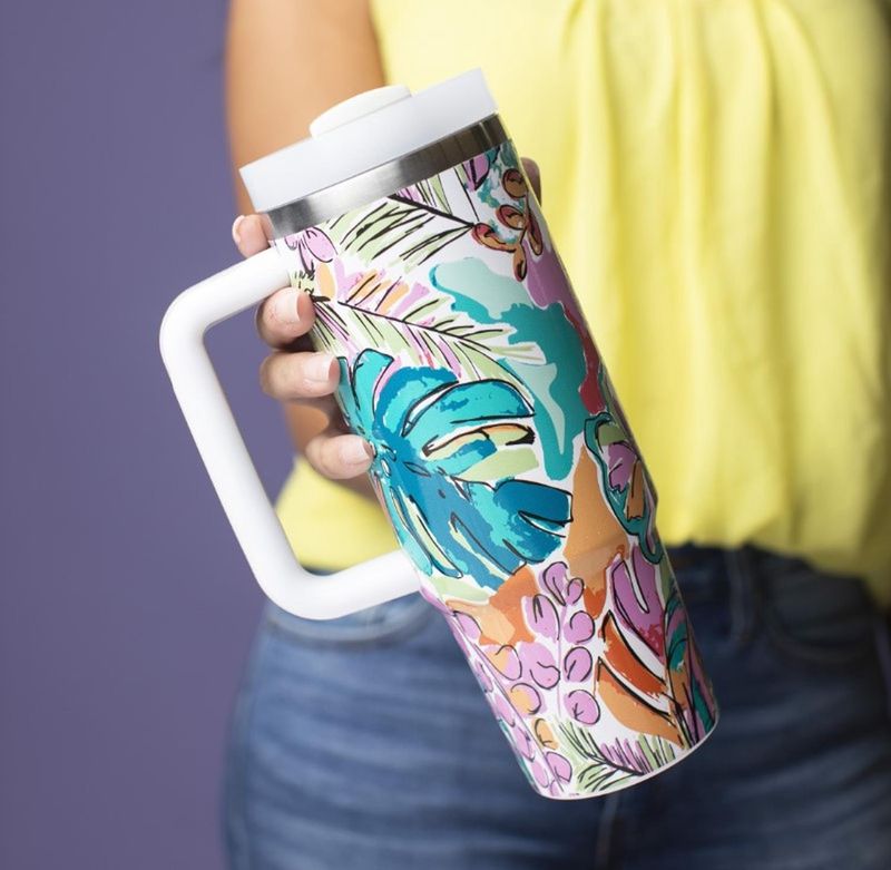 30oz Tumbler W/Straw &amp; Handle