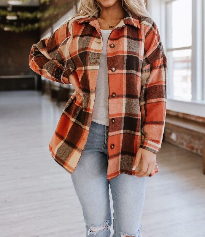 Danielle Plaid Flannel Jacket