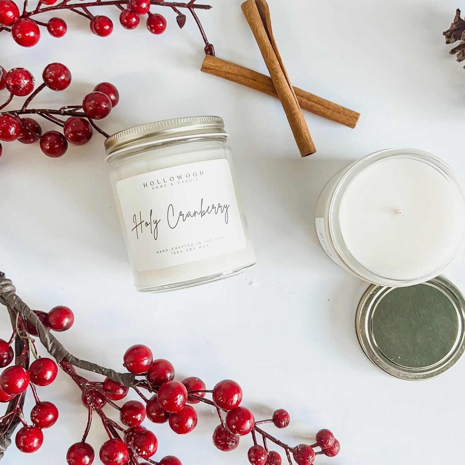 Holiday Candle, Scent: Holy Cranberry, Size: 8oz