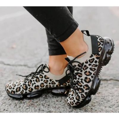 Leopard Mesh Sneakers