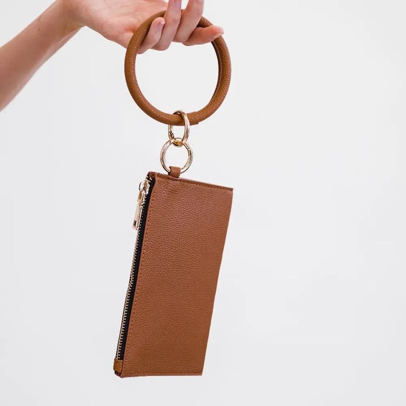 Lauren Keychain/Wristlet Brown