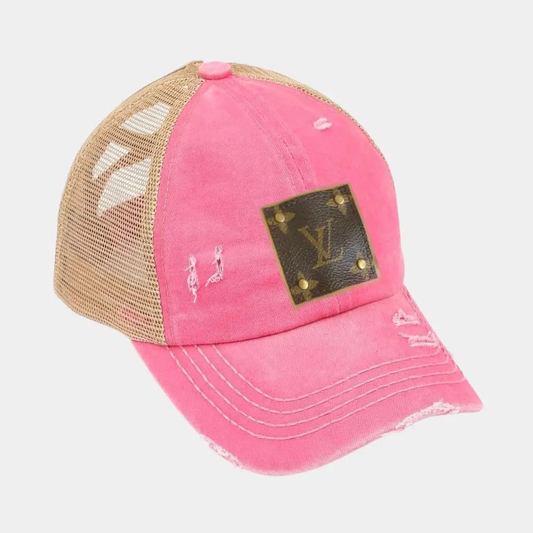 LV Dupe Caps, Style: Deep Pink