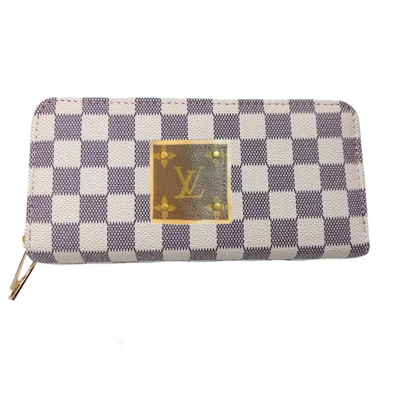 LV Dupe Checkered Wallet