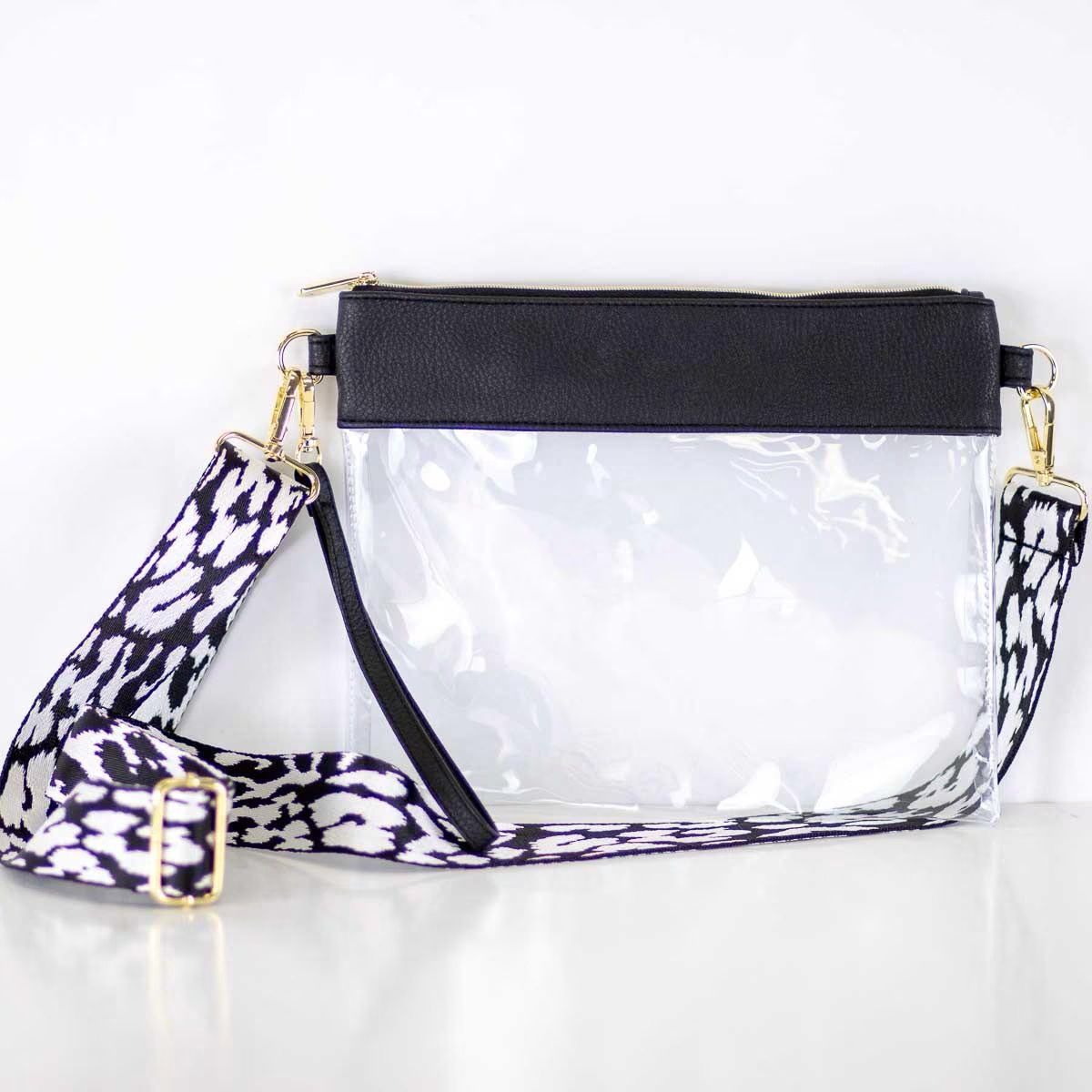 Michelle Clear Crossbody Black