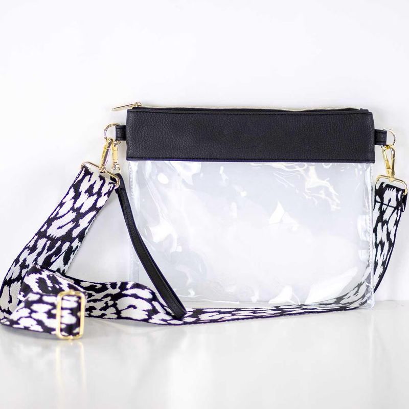 Michelle Clear Crossbody Black