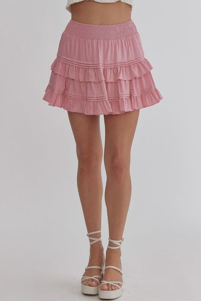 Pink Ruffled Skirt