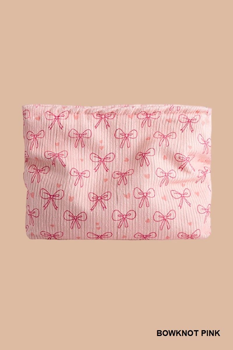 Bow Makeup Bags, Colour: Pink
