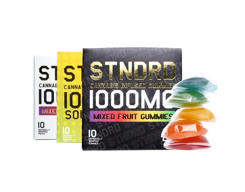 Stndrd 1000 MG Mixed Fruit Gummies - Sativa Strain