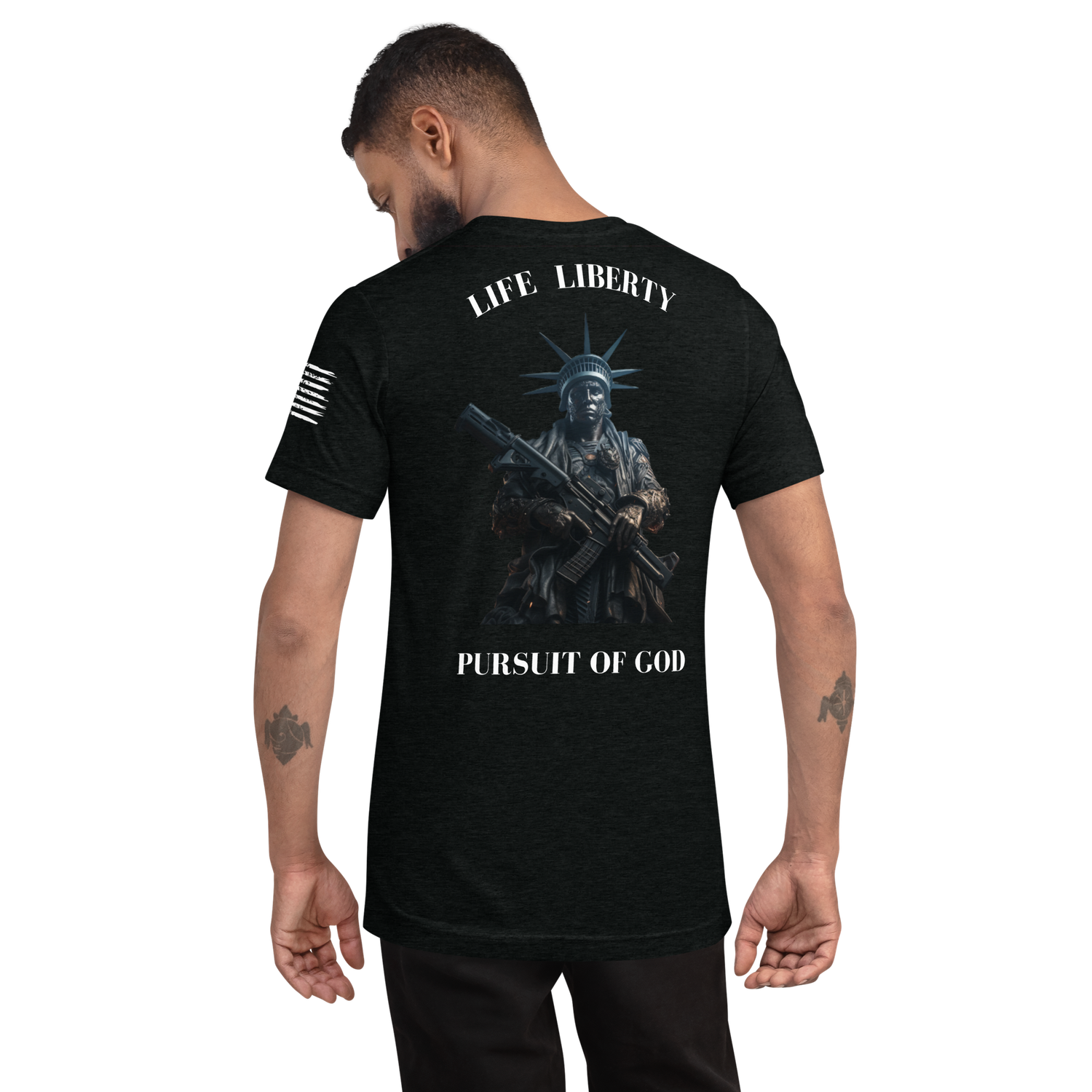 LIFE LIBERTY PURSUIT OF GOD | WHI TXT | T-shirt