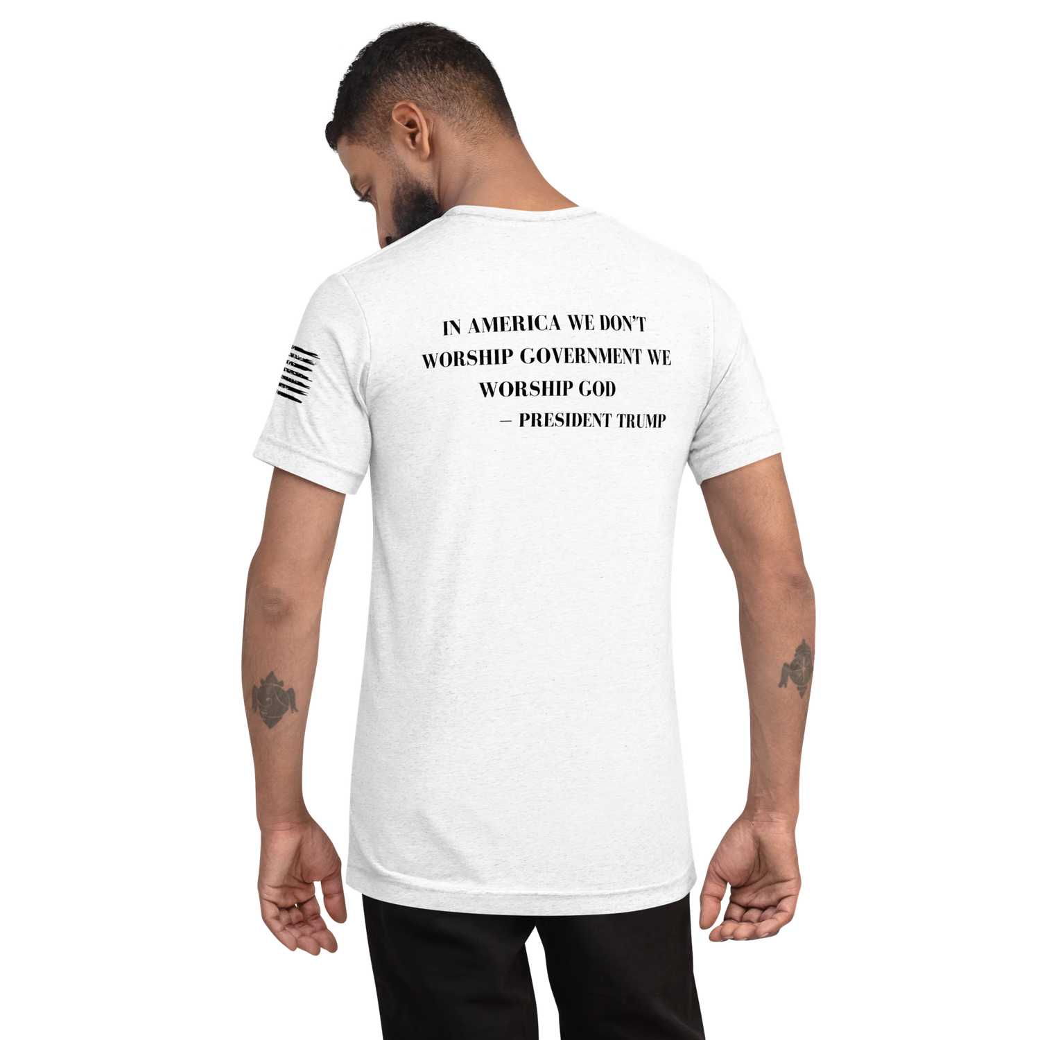 WE WORSHIP GOD NOT GOVERNMENT | BLK TXT | T-shirt