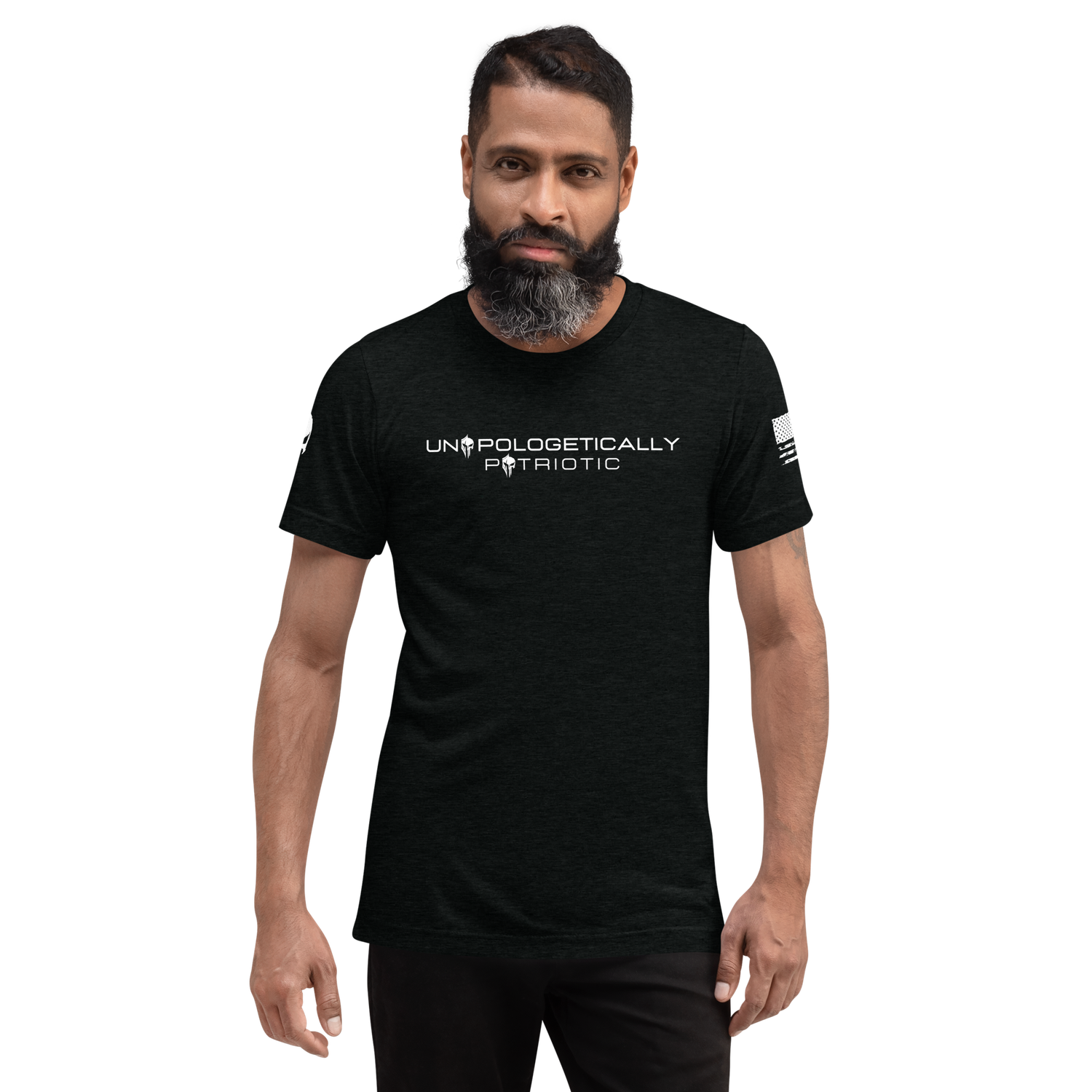 UNAPOLOGETICALLY PATRIOTIC | WHI TXT | T-shirt