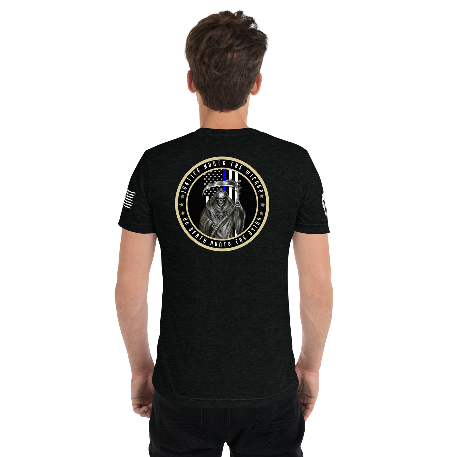 JUSTICE HUNTS THE WICKED | WHI TXT | T-shirt