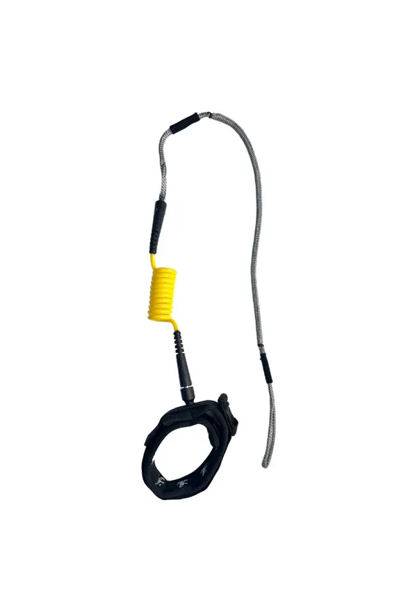 INVIZ Mini Leash™ - Hybrid Prone Foiling Leash / 7mm / Calf Cuff / Yellow