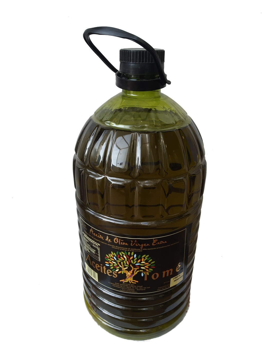 Caja de 2 garrafas de 5 litros de aceite de oliva virgen extra, verde en rama sin filtrar  NUEVA CAMPAÑA