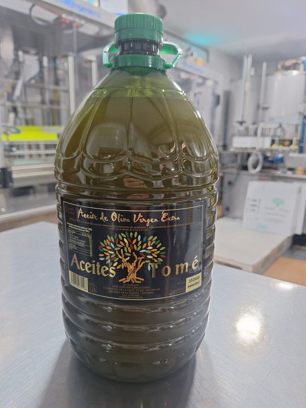 Caja de 2 garrafas de 5 litros de aceite de oliva virgen extra, en rama sin filtrar---CENTRIFUGADO EN FRIO--