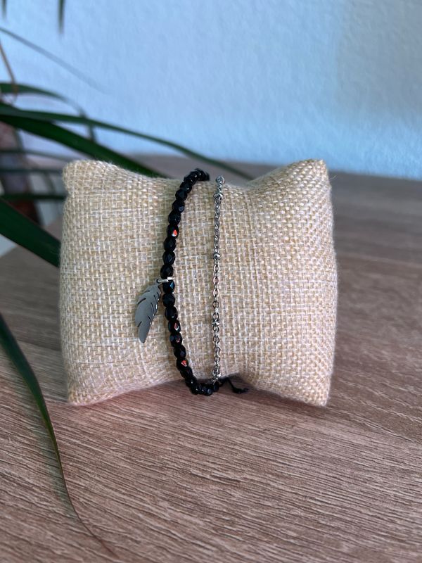 Bracelet de cheville argenté