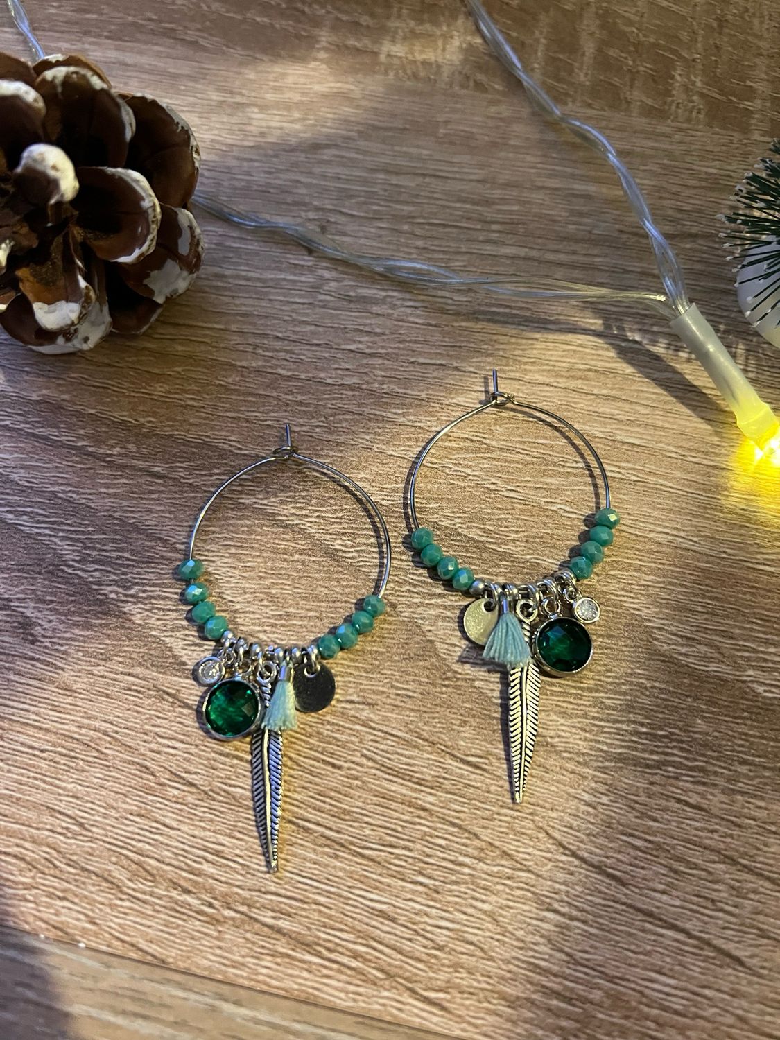 Créole argenté turquoise