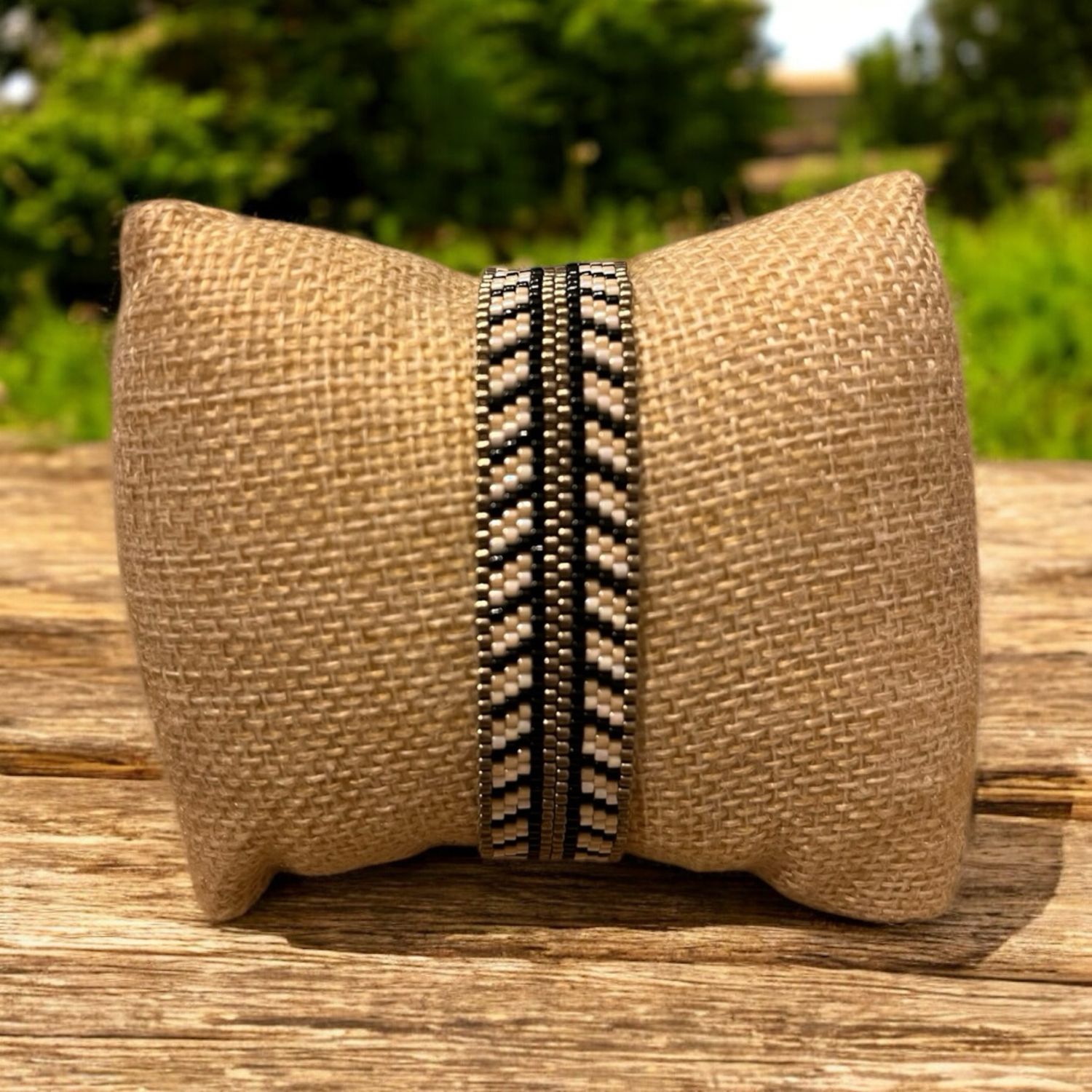 Bracelet noir et nacre