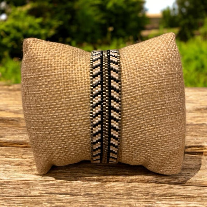Bracelet noir et nacre