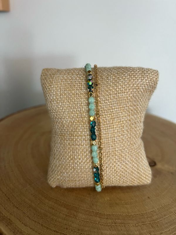 Bracelet de cheville bleu