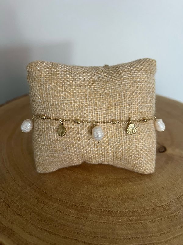Bracelet de cheville coquillage