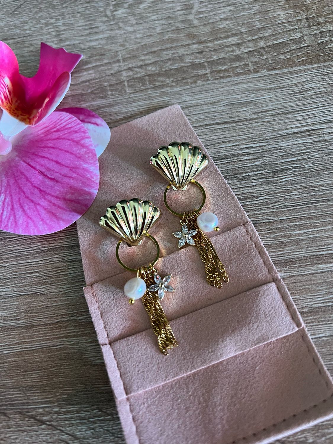 Boucle d’oreille coquillage