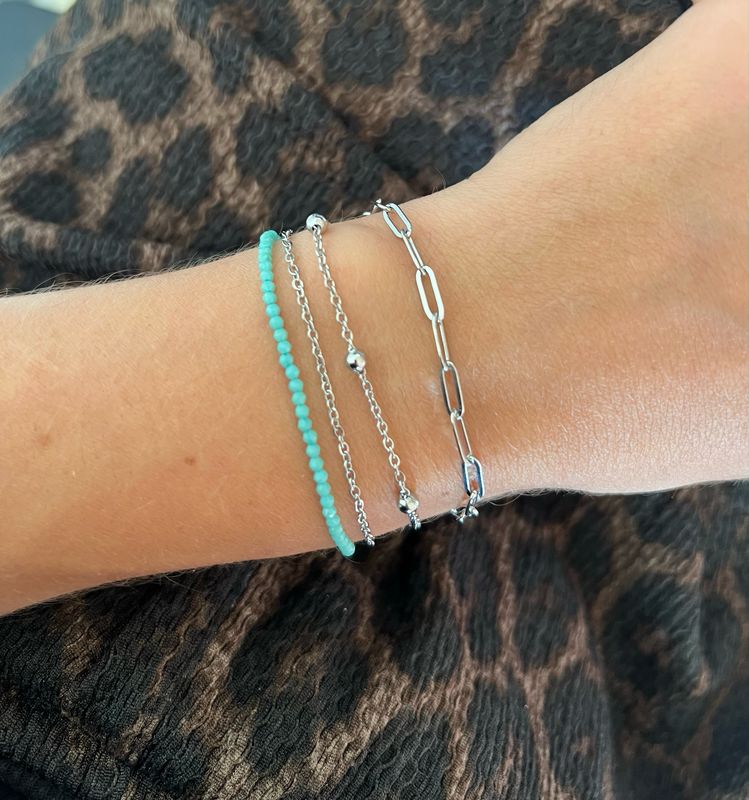 Ensemble bracelet argenté