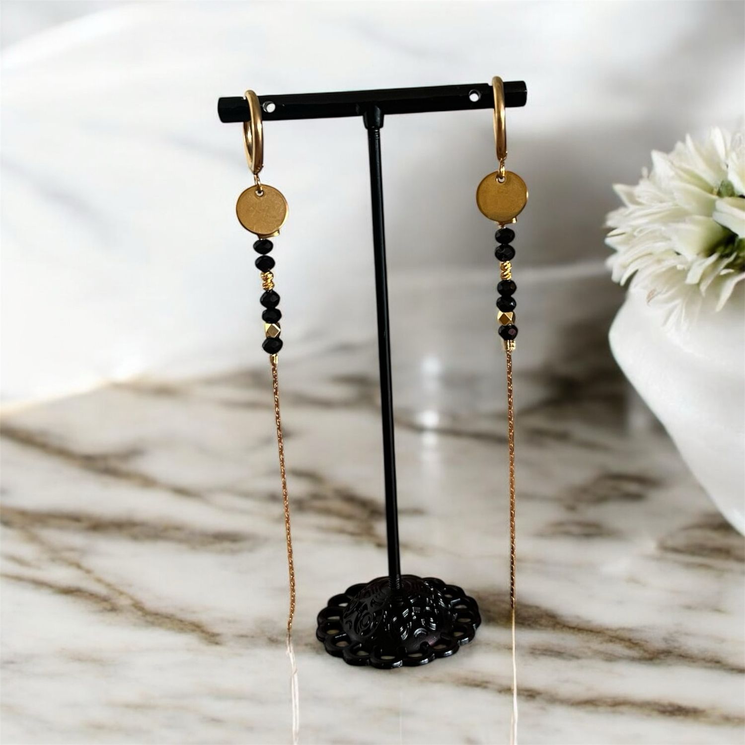 Boucle d’oreille noir