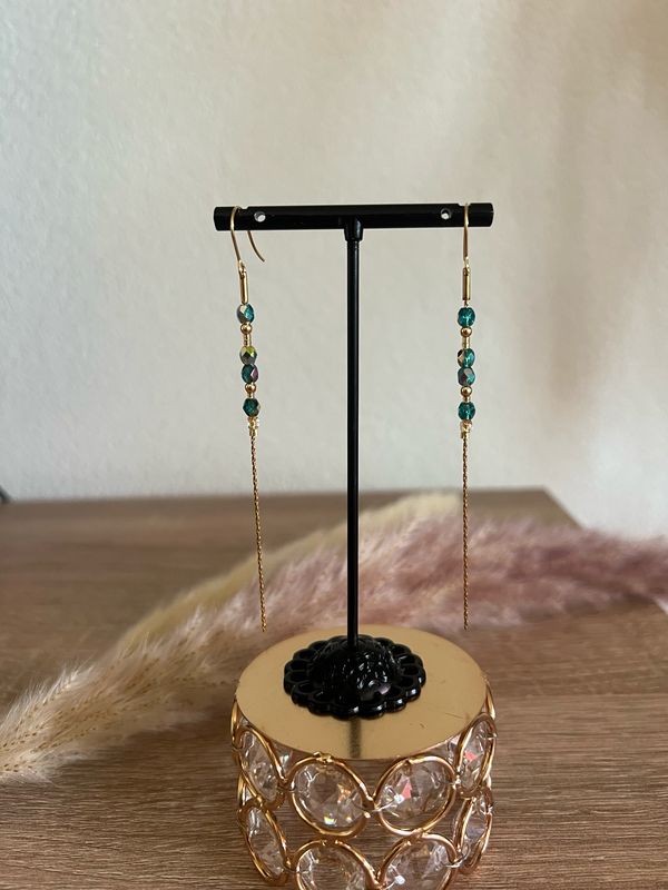 Boucle d’oreille bleu