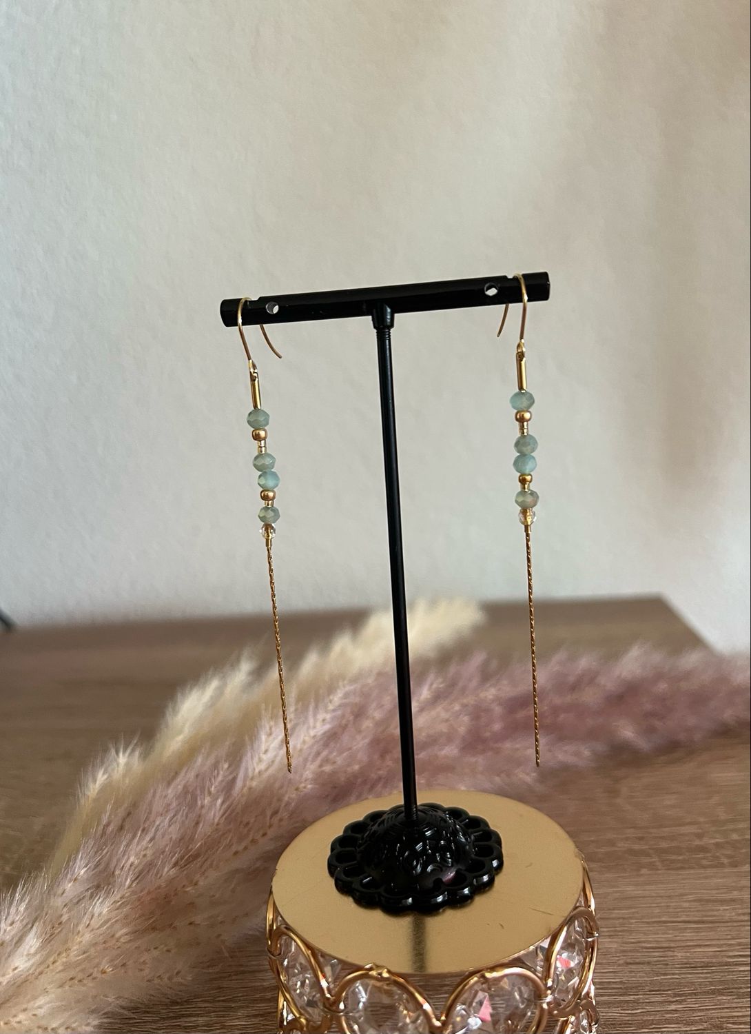 Boucle d’oreille bleu