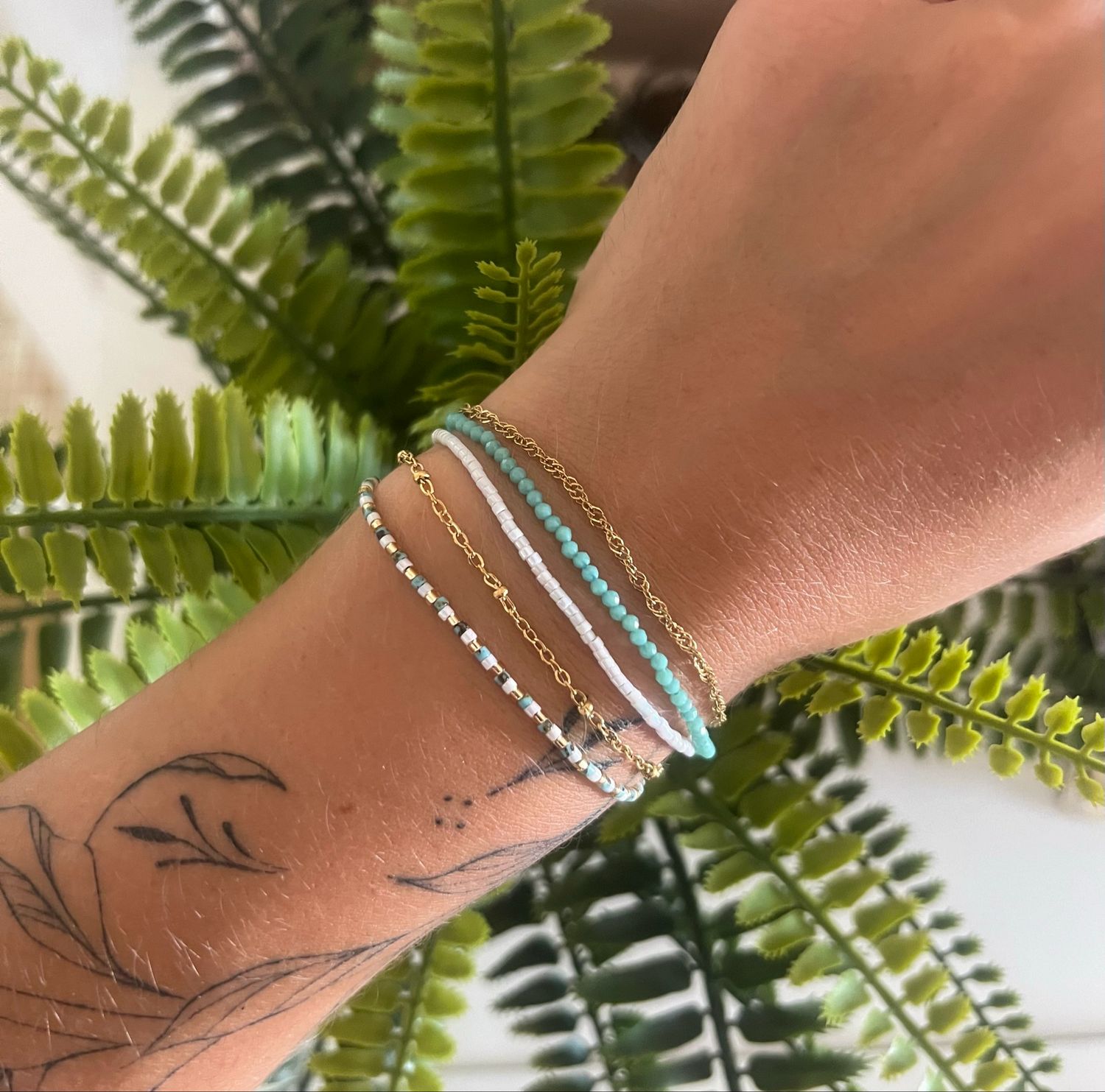 Bracelet bleu &amp; Blanc