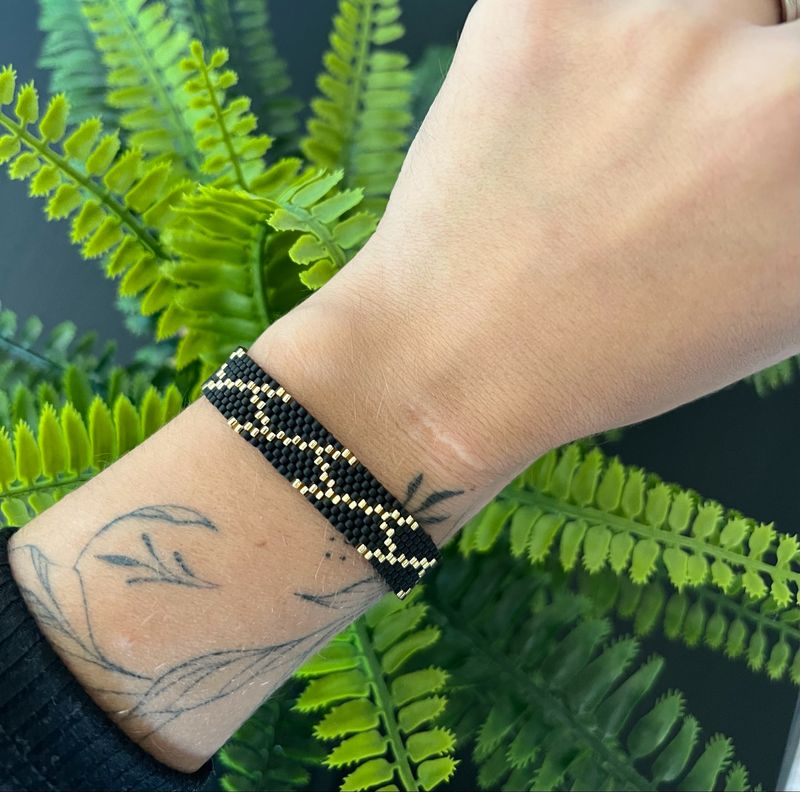 Bracelet noir et doré