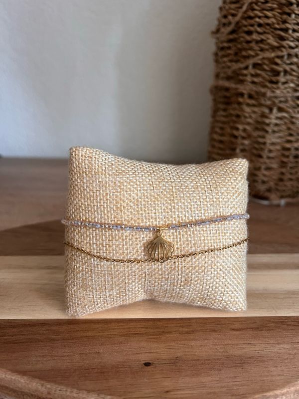 Bracelet de cheville coquillage