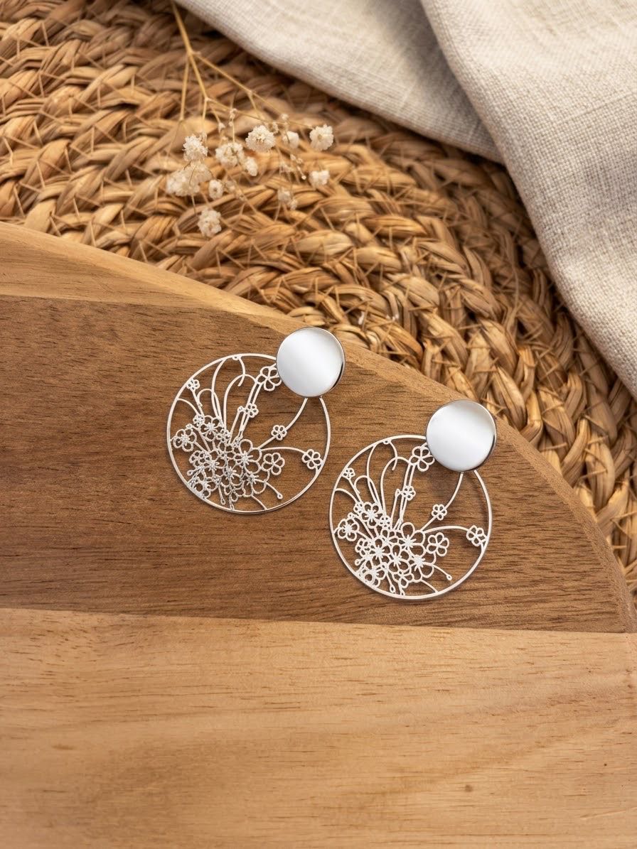 Boucle d’oreille Argenté