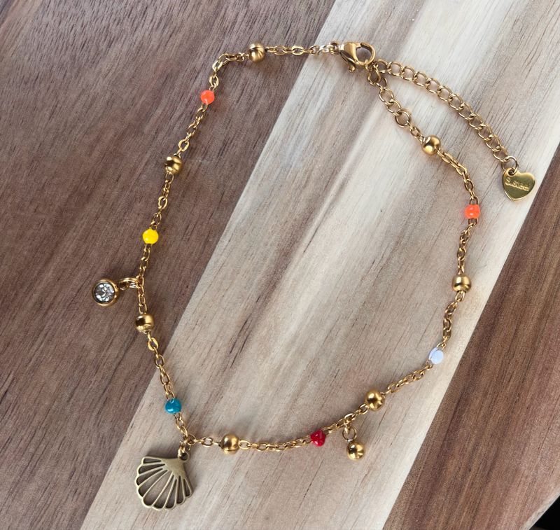 Bracelet de cheville multis couleurs